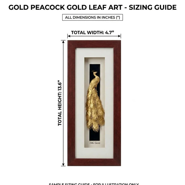SHINING’s Peacock 24K Gold Wall Hanging Display