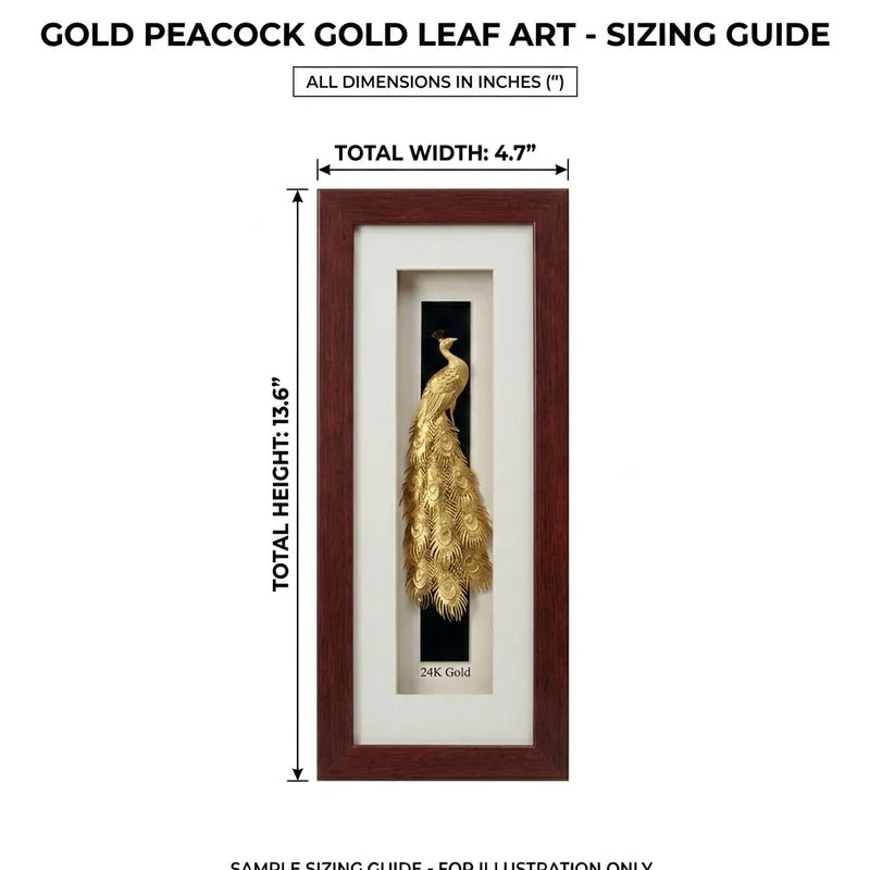 SHINING’s Peacock 24K Gold Wall Hanging Display