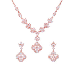 Rose Necklace- 925 Rosegold Plated Silver