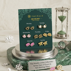 SHINING’s 7 Earrings set | Gold Plated | 925 Sterling Silver