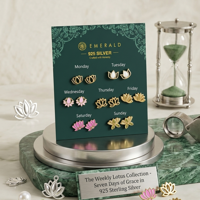 SHINING’s 7 Earrings set | Gold Plated | 925 Sterling Silver