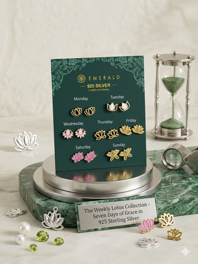 SHINING’s 7 Earrings set | Gold Plated | 925 Sterling Silver