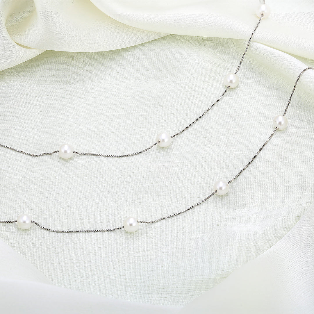 Pearl Anklet- 925 Sterling Silver