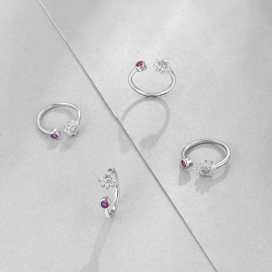 Open Top Toerings- 925 Sterling Silver