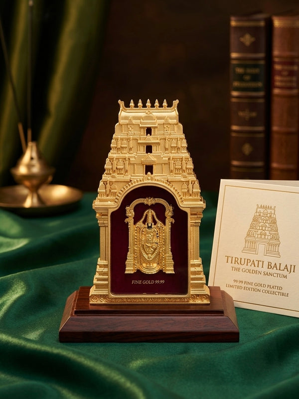 SHINING’s Shri Balaji Temple 24K Gold Temple Table-top/ Magnetic Display