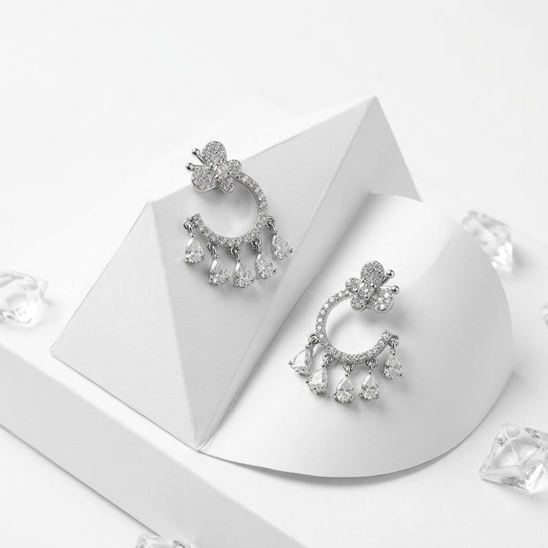 SHINING’s Butterfly Dangler Earrings | 925 Sterling Silver | Shining Silver