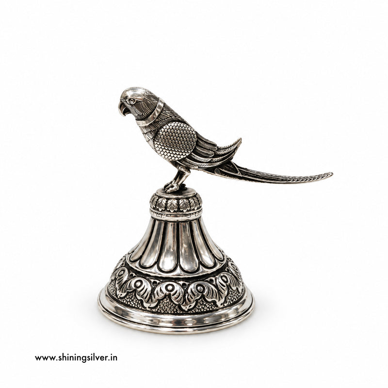 SHINING’s 925 Pure Silver Parrot Idol | Chandi Ka Tota | 60 Grams