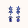 SHINING’s Blue Sapphire 925 Sterling Silver Earrings