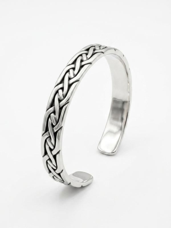 The Celtic Kada | Cuff Style Silver Kada for Men | 925 Sterling Silver