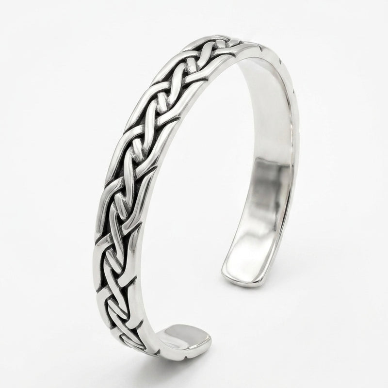 The Celtic Kada | Cuff Style Silver Kada for Men | 925 Sterling Silver