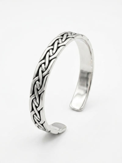 SHINING’s Celtic Kada | Cuff Style Silver Kada for Men | 925 Sterling Silver