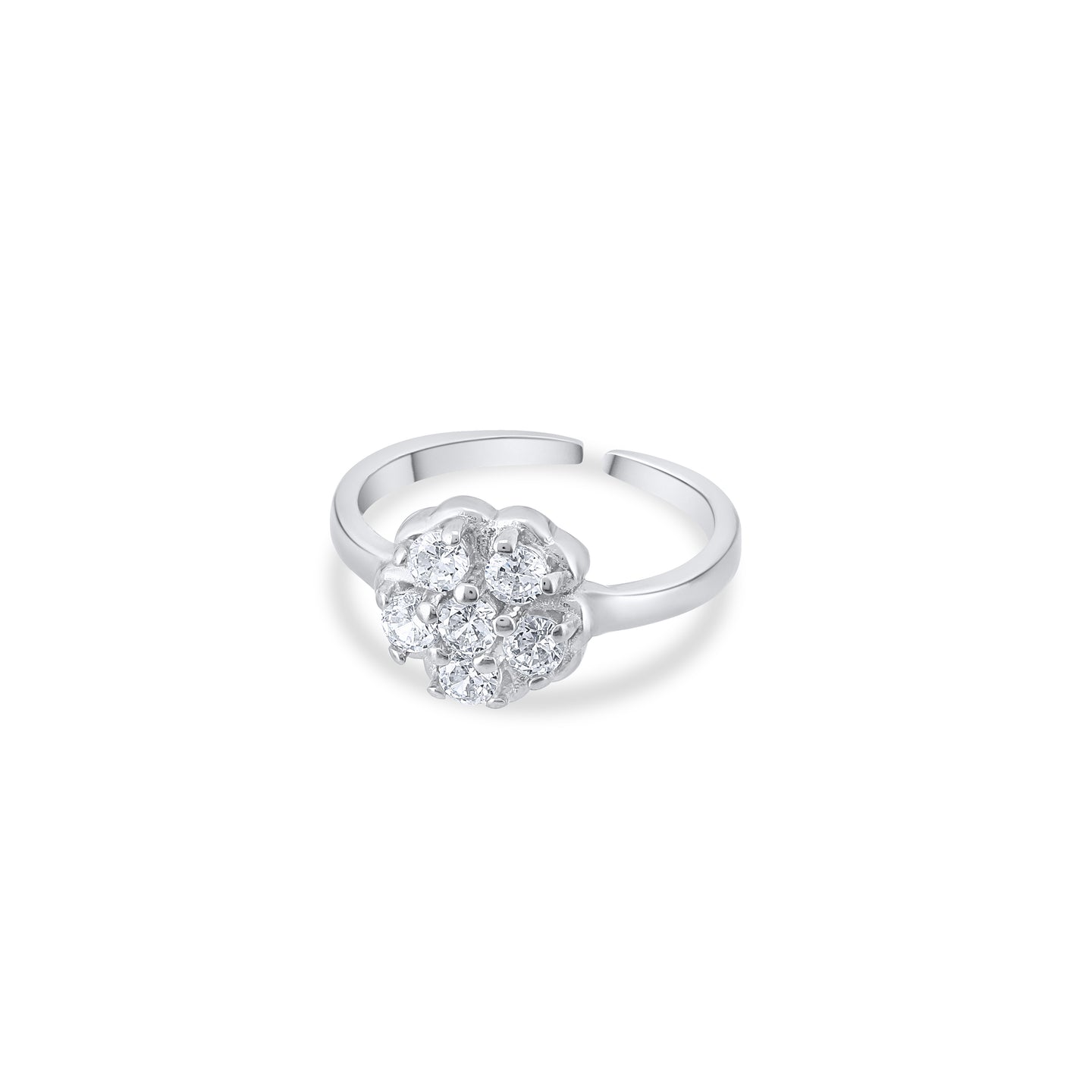 Flower Toerings- 925 Sterling Silver