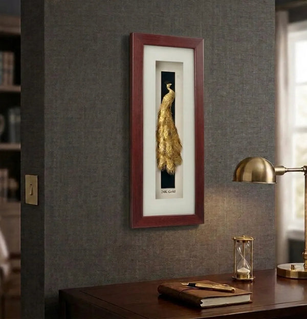 SHINING’s Peacock 24K Gold Wall Hanging Display