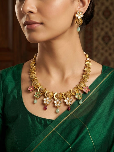 SHINING’s Antique Gold Necklace | 925 Pure Silver Base | The Gilded Chapter