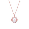Pearl Pendent With Link Chain- 925 Rosegold Plated Silver