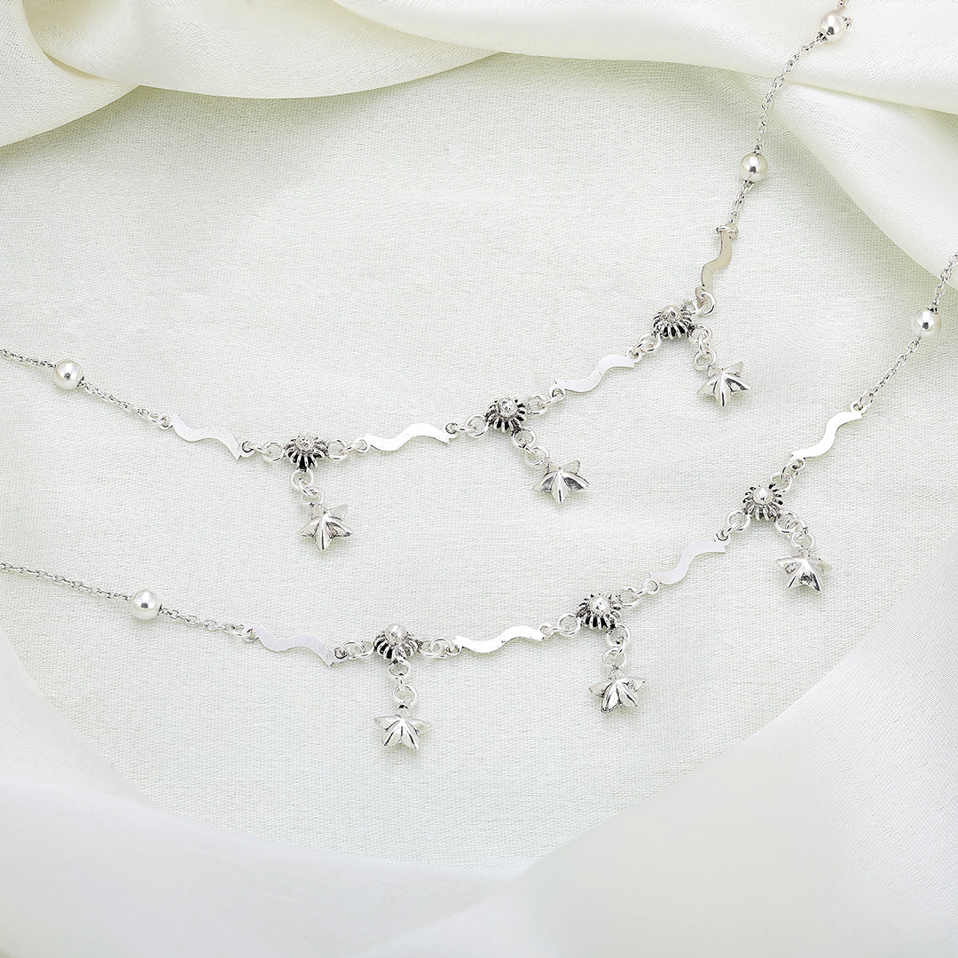 Minimal Star Charms Anklet- 925 Pure Silver