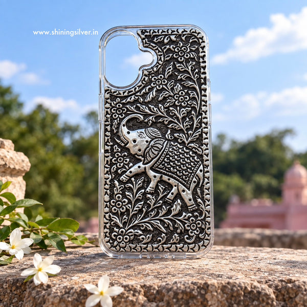 SHINING’s 925 Silver Mobile Phone Cover- Elephant