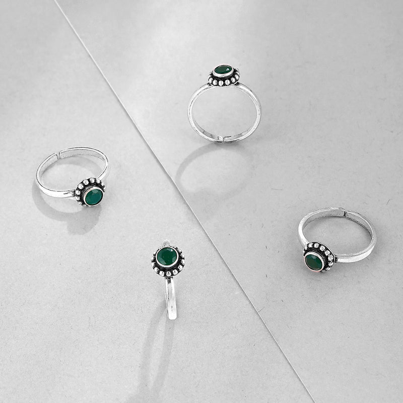 SHINING’s Rajasthani Handcrafted Toerings- 925 Pure Silver