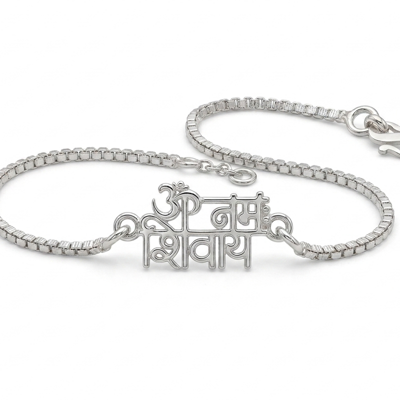 SHINING’s Silver Om Namah Shivay Rakhi