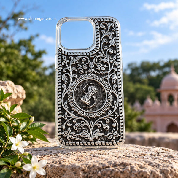 SHINING’s 925 Silver Damru Mobile Cover