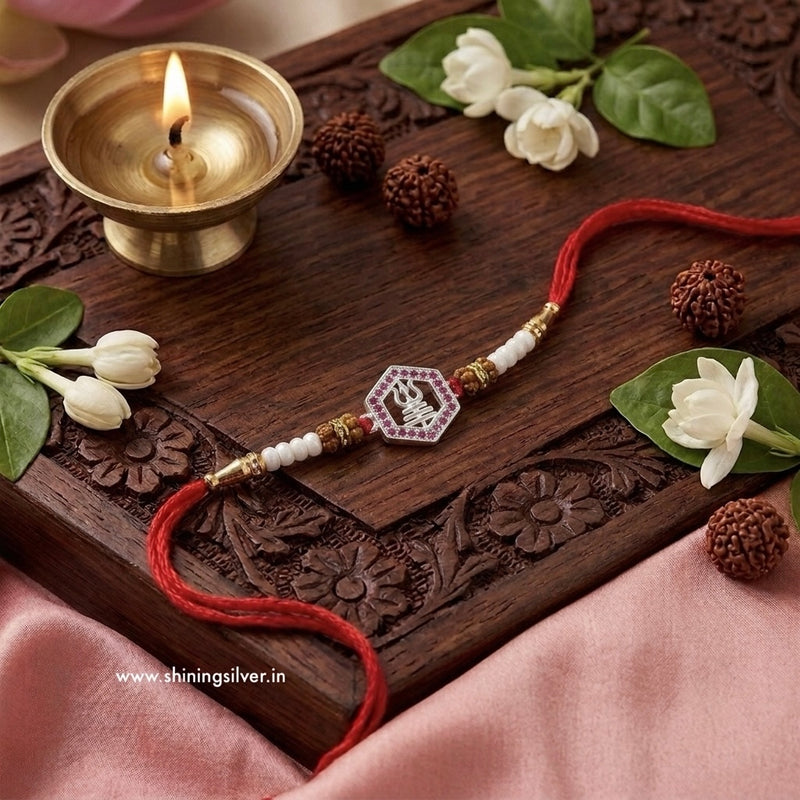 SHINING’s Shivling Silver Rakhi
