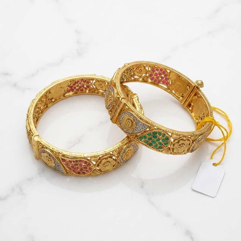 SHINING’s 925 Silver bangles in Gold Plating | Shining Silver | The Gilded Chapter