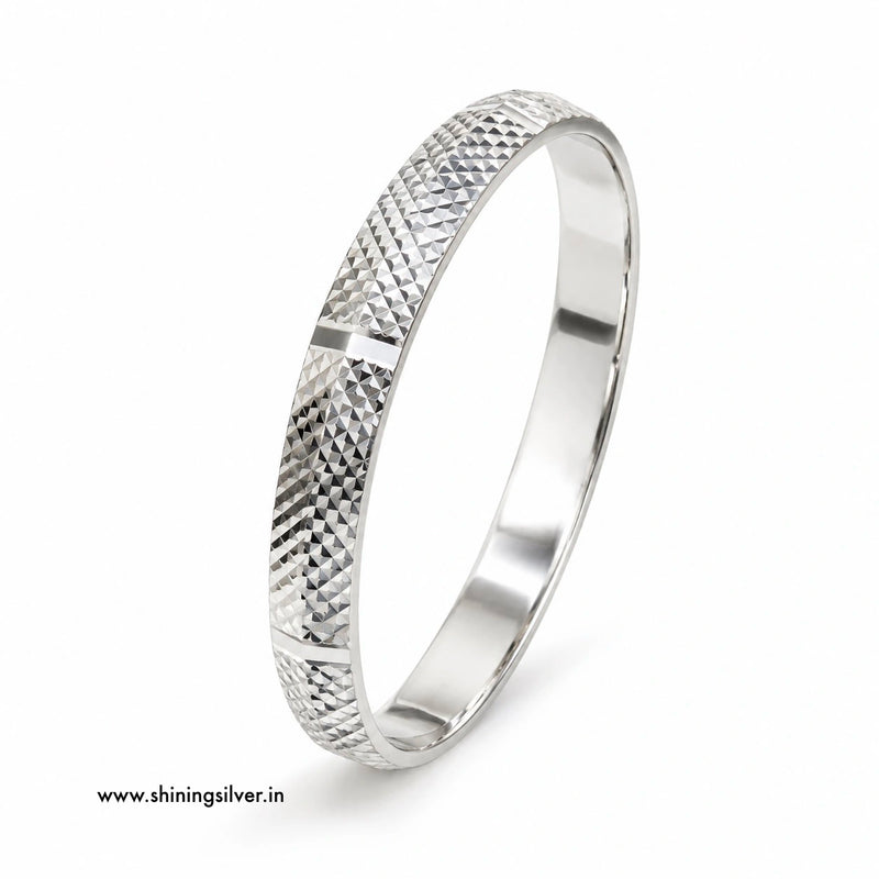 SHINING’s Silver Kada For Men | 925 Pure Silver
