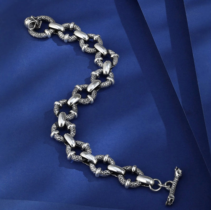 SHINING’s Skull Men’s Bracelet | 925 Pure Silver