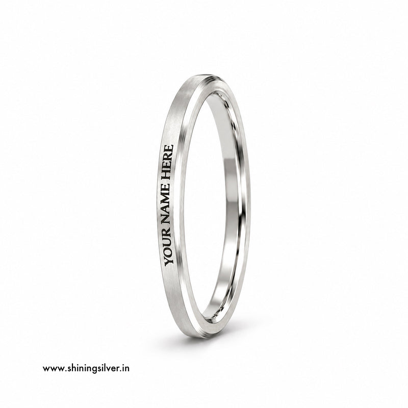 SHINING’s Customised 925 Pure Silver Kada for Men | Personalised Name Kada