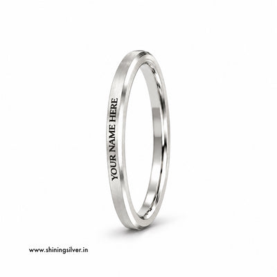 SHINING’s Customised 925 Pure Silver Kada for Men | Personalised Name Kada
