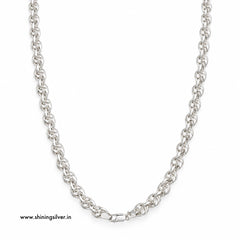 SHINING’s 925 Sterling Silver Hollow Chain for Men