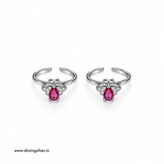 SHINING’s 925 Sterling Silver Pink Stone Bichiya