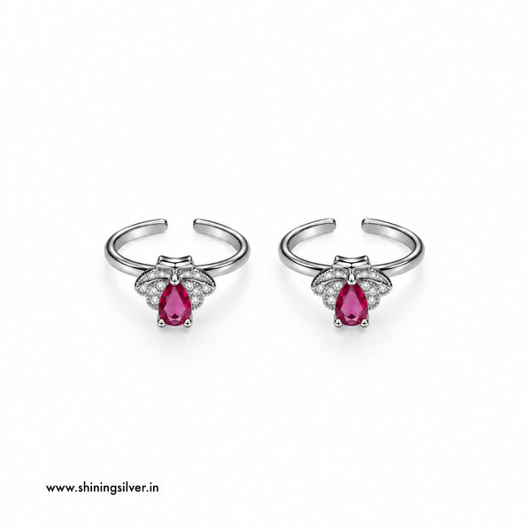 SHINING’s 925 Sterling Silver Pink Stone Bichiya