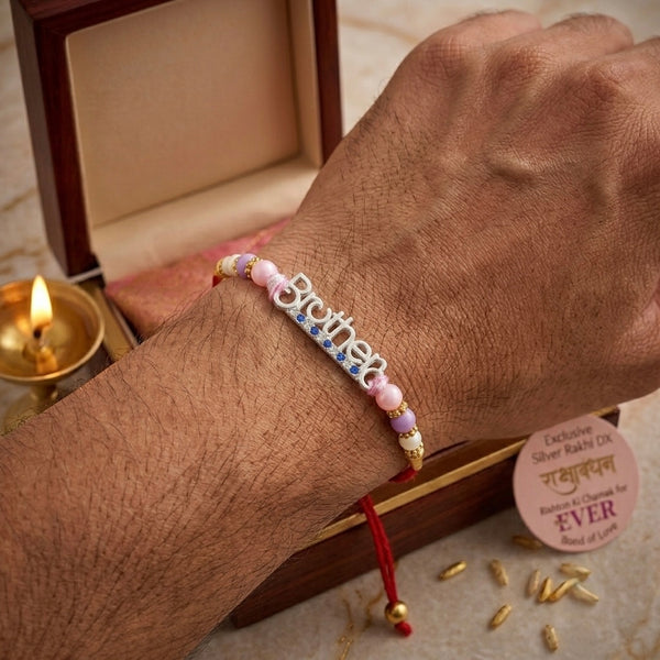 SHINING’s Pure Silver Brother Thread Rakhi