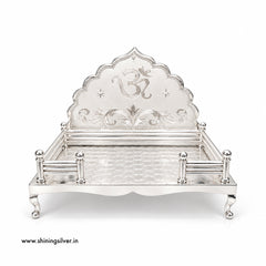 SHINING’s 925 Pure Silver Singhasan | Traditional Silver Pooja Chowki
