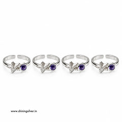 SHINING’s 925 Pure Silver Purple Stone Bichiya