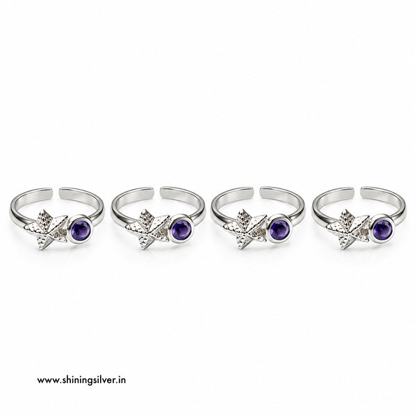 SHINING’s 925 Pure Silver Purple Stone Bichiya