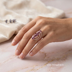 SHINING’s Celestia Starlit Amethyst Ring