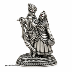 SHINING’s 925 Pure Silver Solid  Radha Krishna Idol