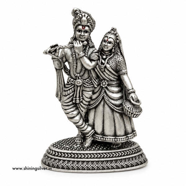 SHINING’s 925 Pure Silver Solid  Radha Krishna Idol