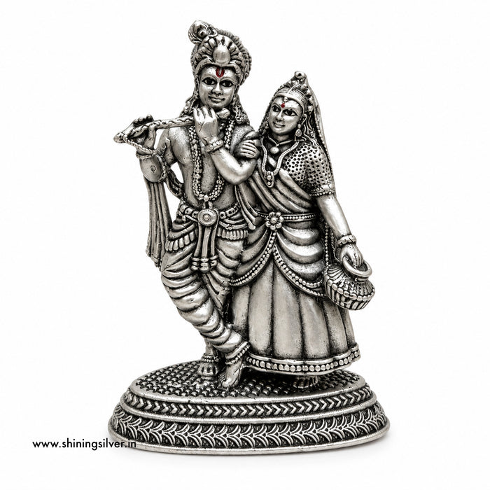 SHINING’s 925 Pure Silver Solid  Radha Krishna Idol