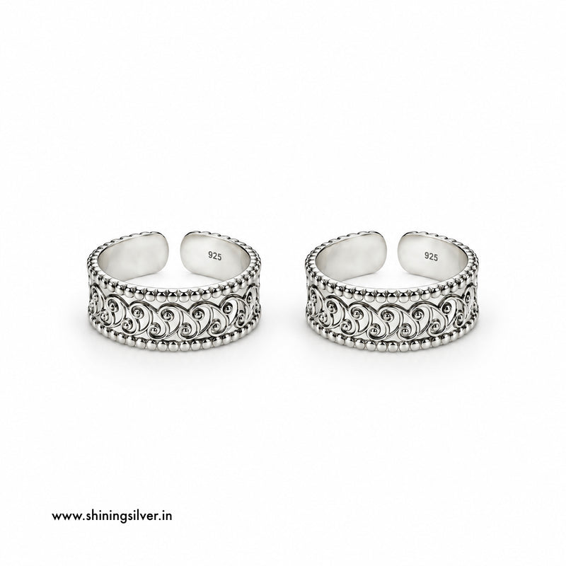 SHINING’s 925 Pure Silver Ornate Scroll Bichiya