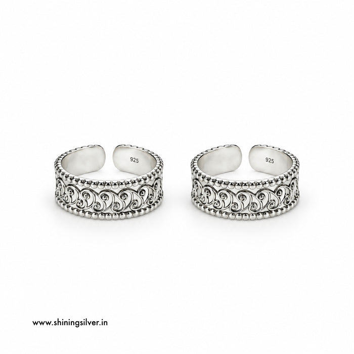 SHINING’s 925 Pure Silver Ornate Scroll Bichiya