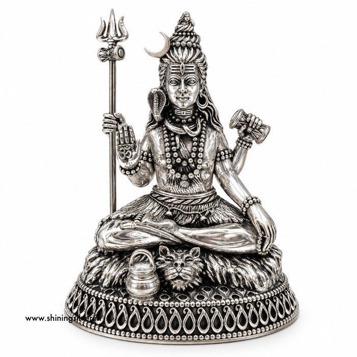 SHINING’s 925 Pure Silver Lord Shiva Solid Idol