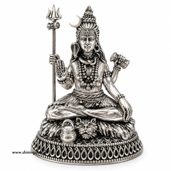SHINING’s 925 Pure Silver Lord Shiva Solid Idol
