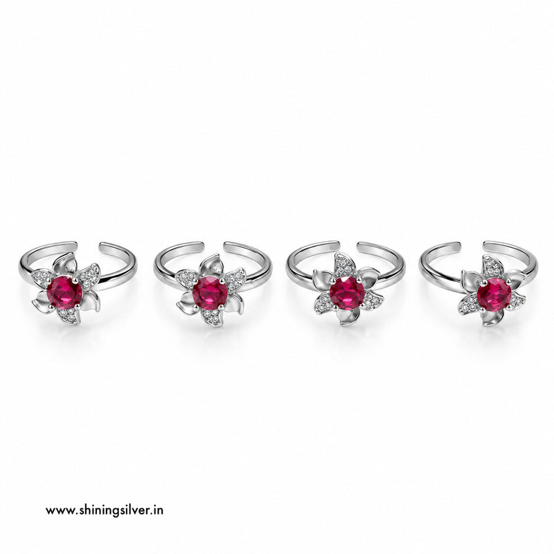 SHINING’s 925 Sterling Silver Flower Bichiya