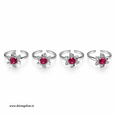 SHINING’s 925 Sterling Silver Flower Bichiya
