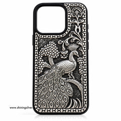 SHINING’s 925 Silver Peacock Mobile Cover