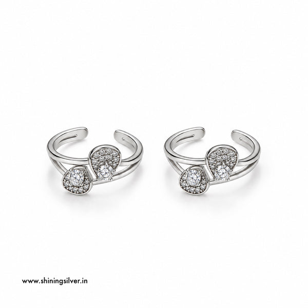 SHINING’s 925 Sterling Silver Designer Toe Rings