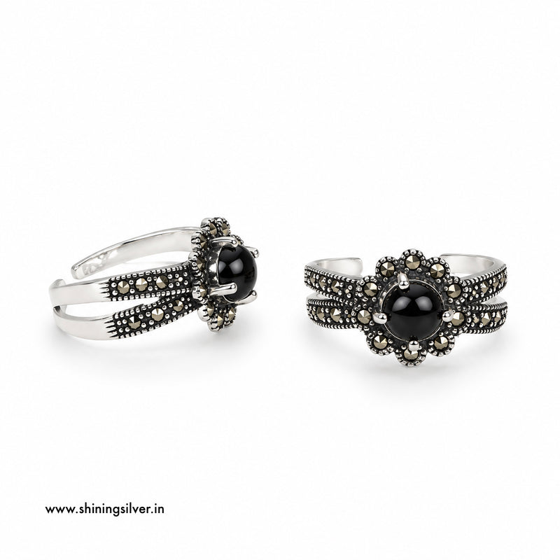 SHINING’s 925 Pure Silver Pyrite Toe Rings